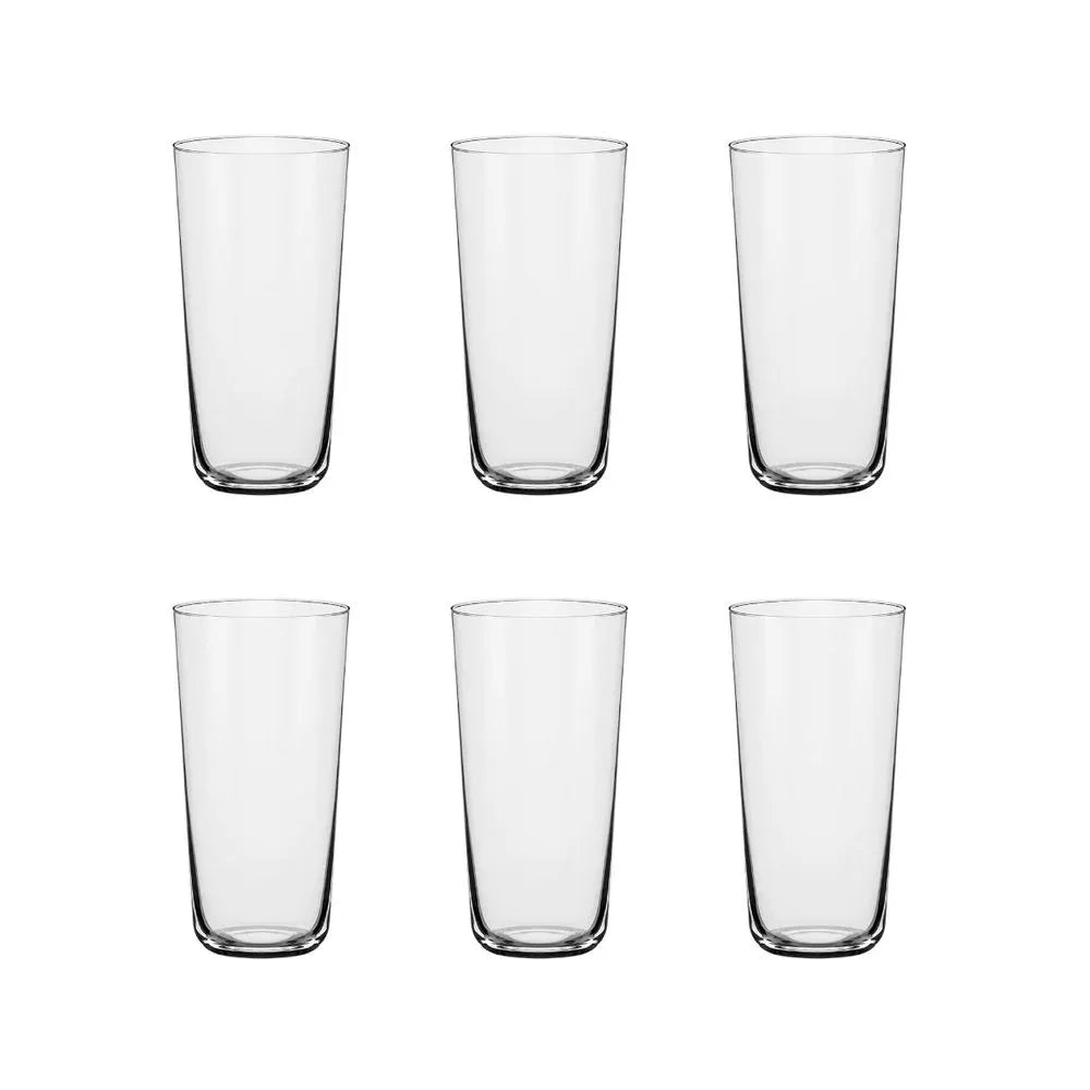 Set of 6 Crystal Glasses for Long Drinks 450 ml Ginga