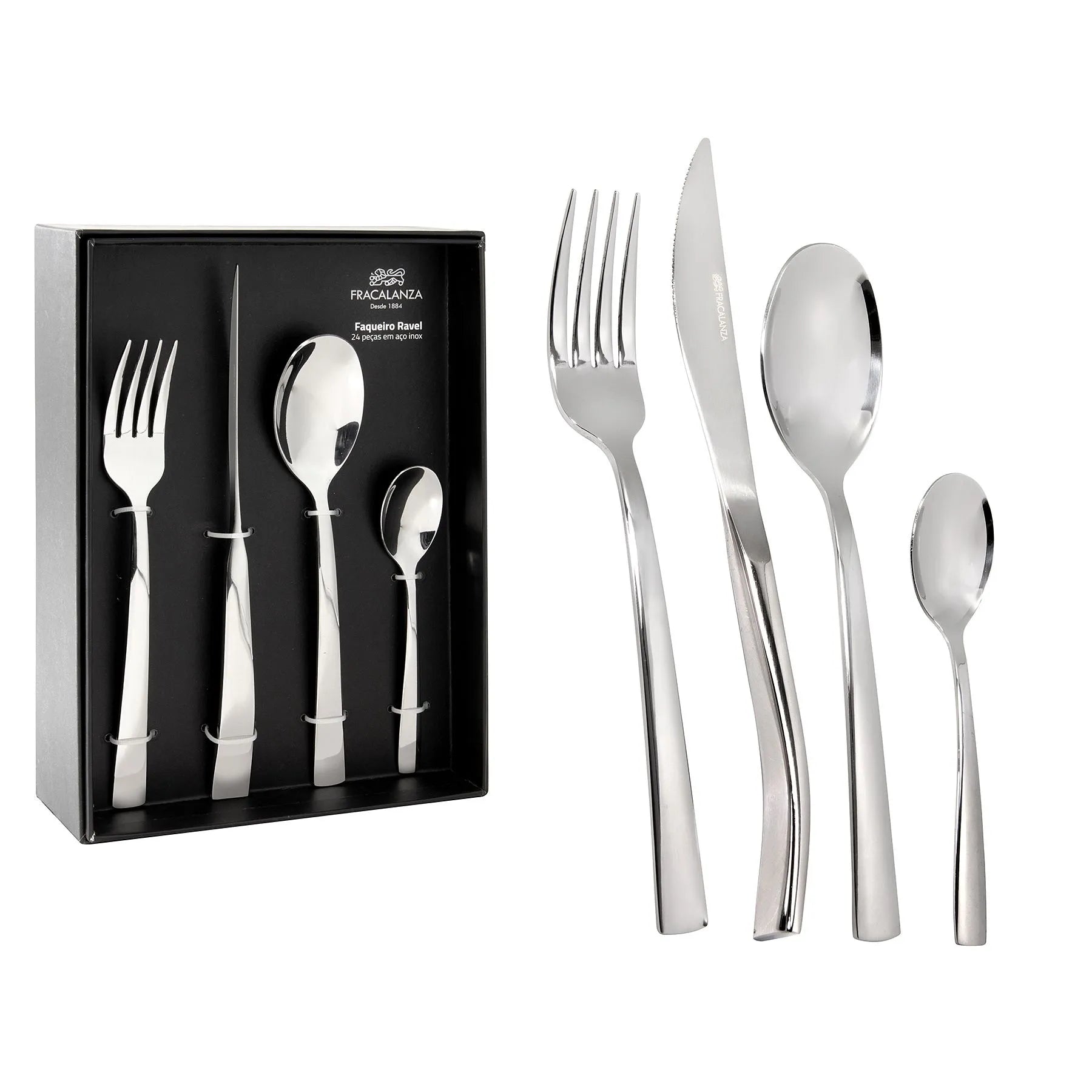 24-Piece Stainless Steel Cutlery Set - Ravel Fracalanza