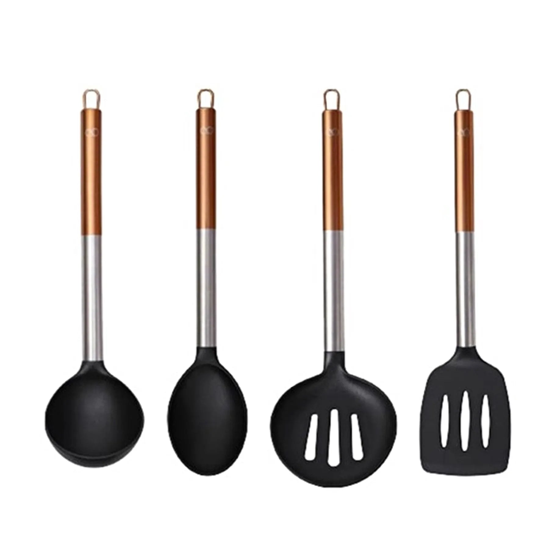 Utensils 04 pieces stainless steel copper infinity chefs bergner