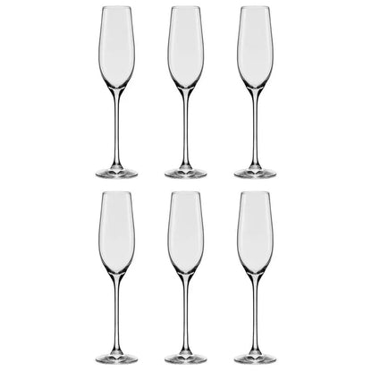 Set of 6 Forever Classic Sparkling Crystal Glasses 210 ml