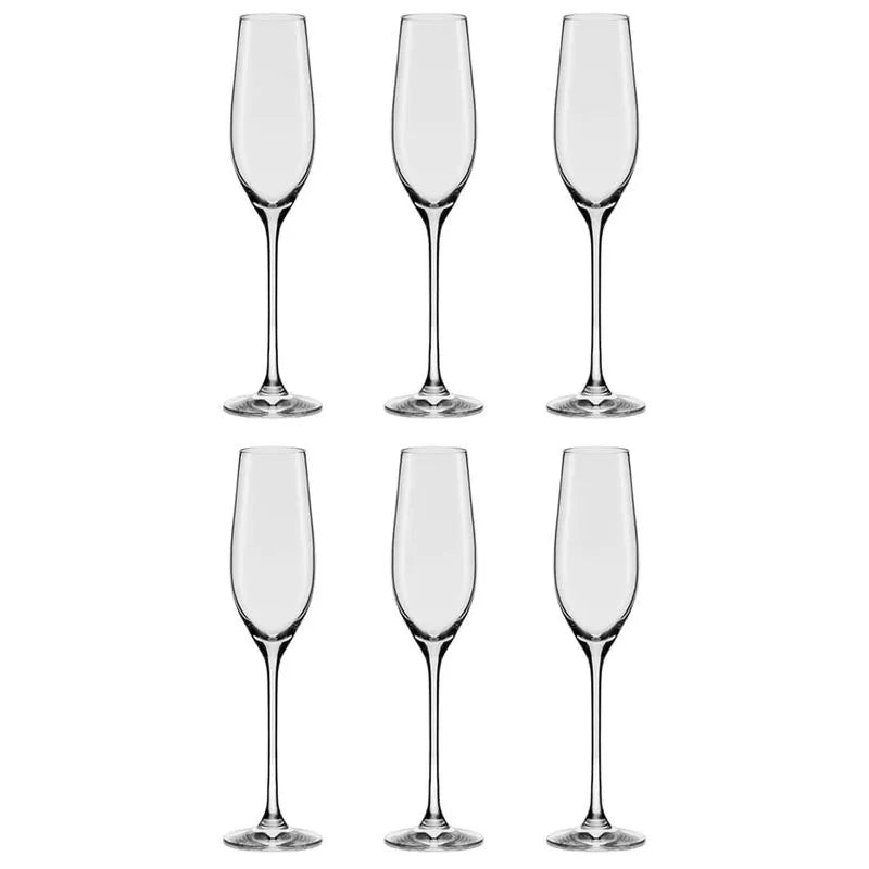 Set of 6 Forever Classic Sparkling Crystal Glasses 210 ml
